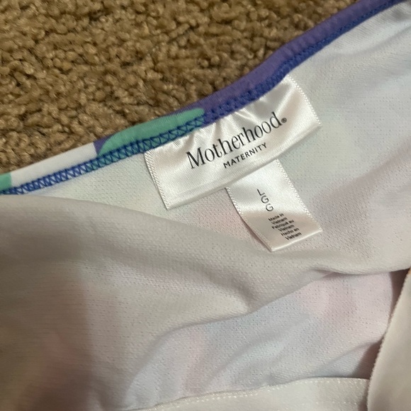 Motherhood Maternity One Shoulder Ruffle Swimsuit Size Large - Picture 3 of 6